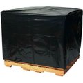 Box Packaging Pallet Covers, 48"W x 40"D x 100"H, 2 Mil, Black, 50/Pack PC545